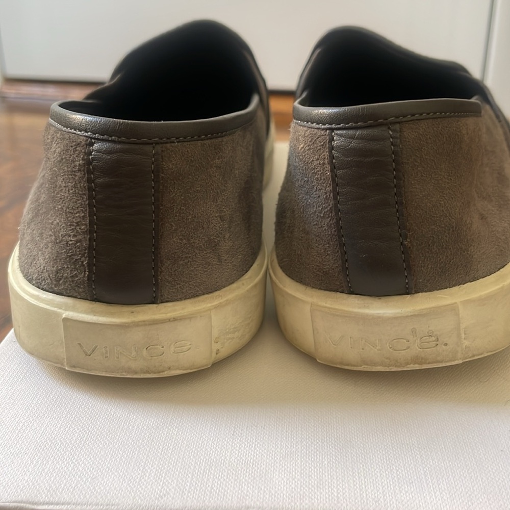 Vince Gray Suede Slip On Sneakers - Picture 4 of 4